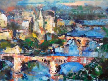 Print of Cities Paintings by marina del pozo