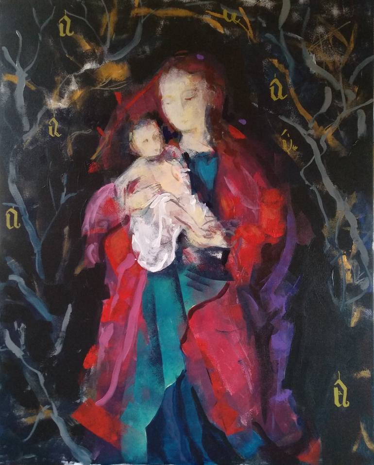 Print of Figurative Religious Paintings by Marina Del Pozo