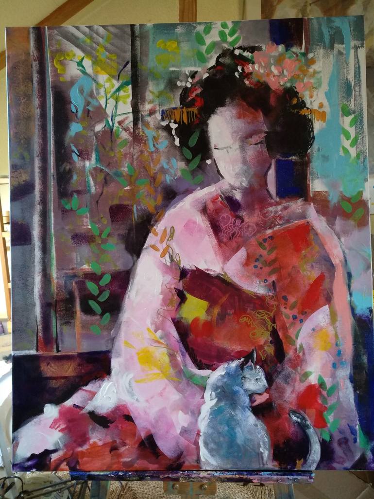 Original Figurative Portrait Painting by marina del pozo