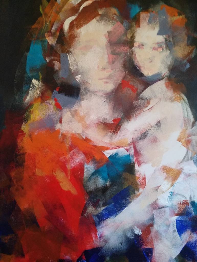 Original Figurative Portrait Painting by marina del pozo