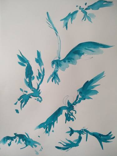 Print of Figurative Aerial Drawings by marina del pozo