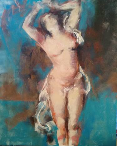 Original Figurative Nude Paintings by marina del pozo