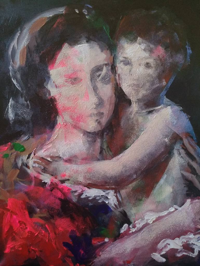 Original Figurative Portrait Painting by marina del pozo