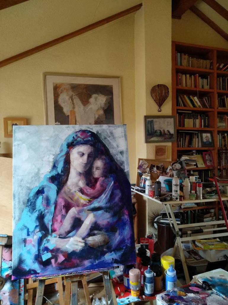Original Figurative People Painting by Marina Del Pozo