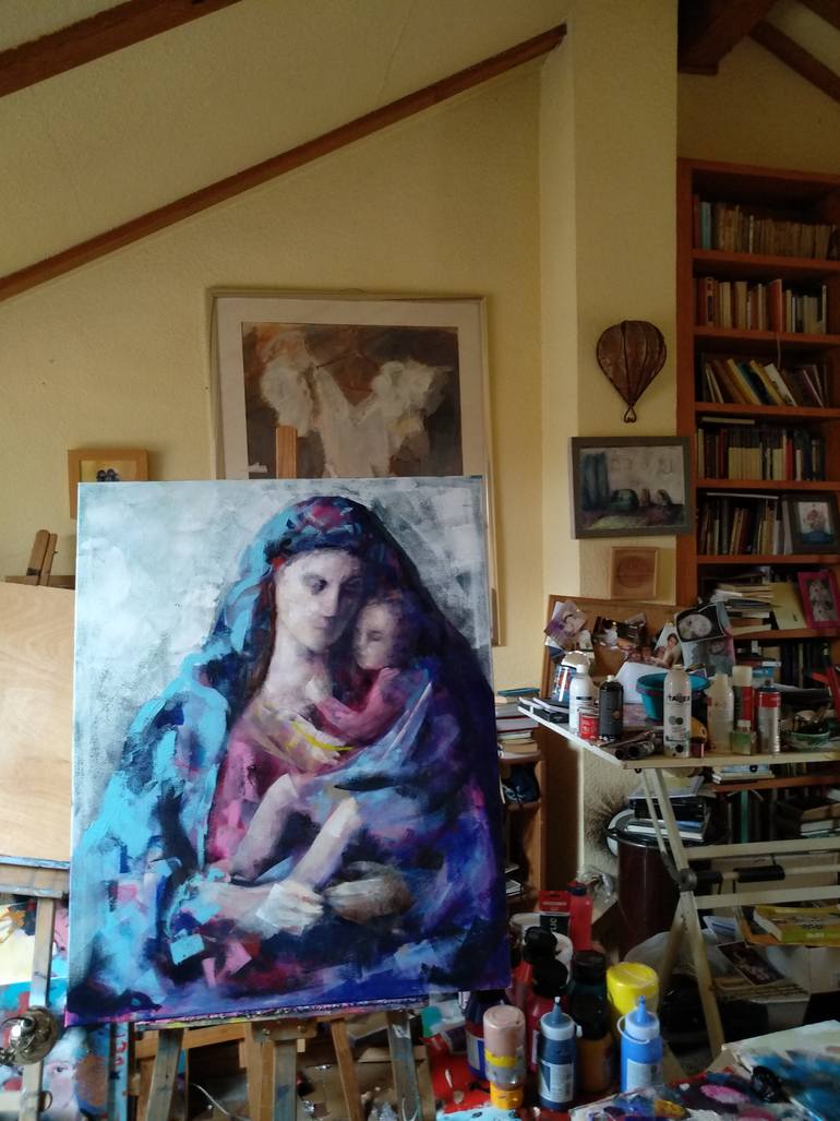 Original Figurative People Painting by Marina Del Pozo