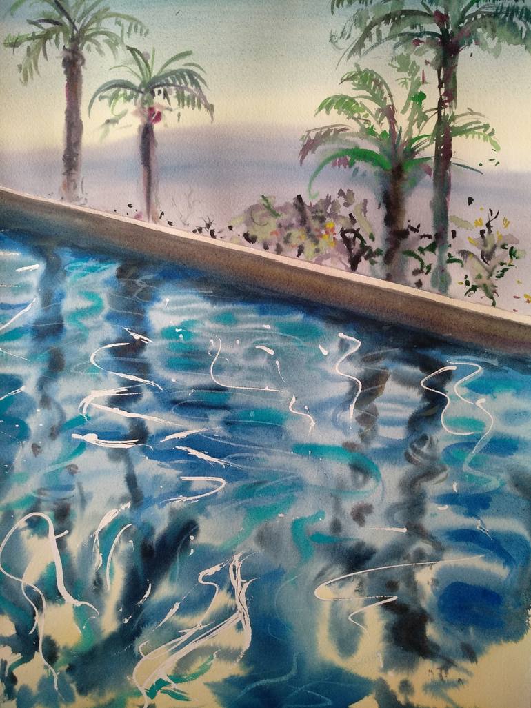 Original Figurative Garden Painting by marina del pozo