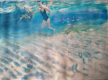 Original Figurative Fish Paintings by marina del pozo