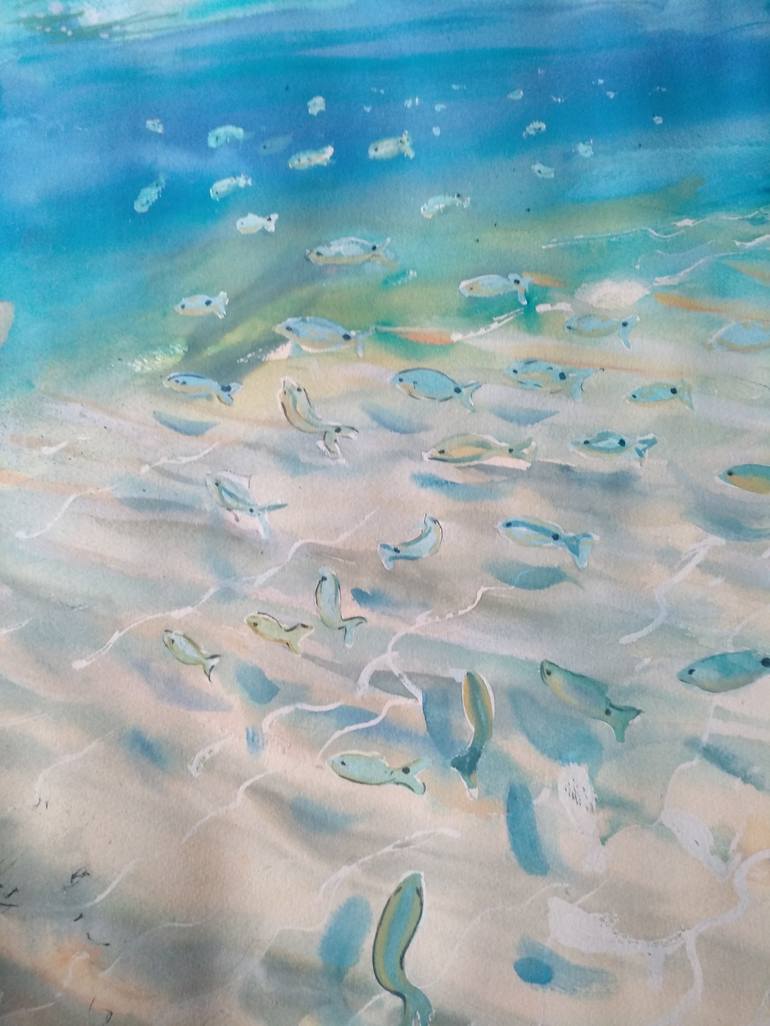 Original Fish Painting by marina del pozo