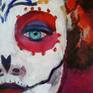 The day of the dead, (Halloween), is a holiday throughout the Hispanic community, painting your face like a skull produces very powerful images where beauty and death are mixed