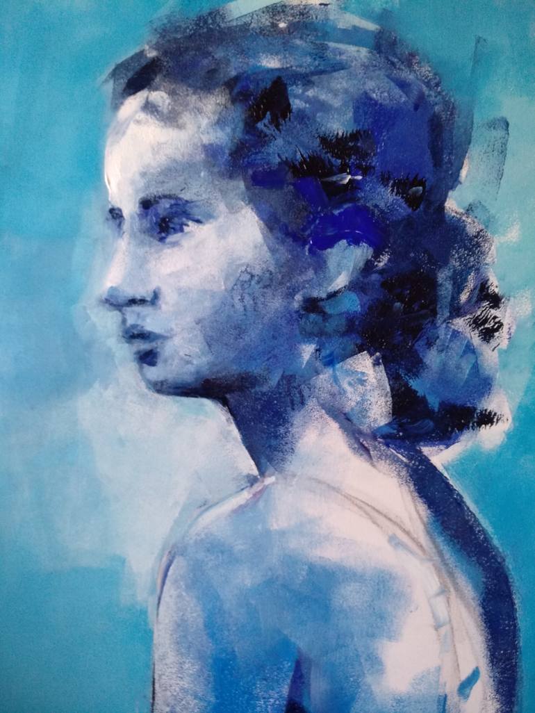 Original Figurative Portrait Painting by marina del pozo