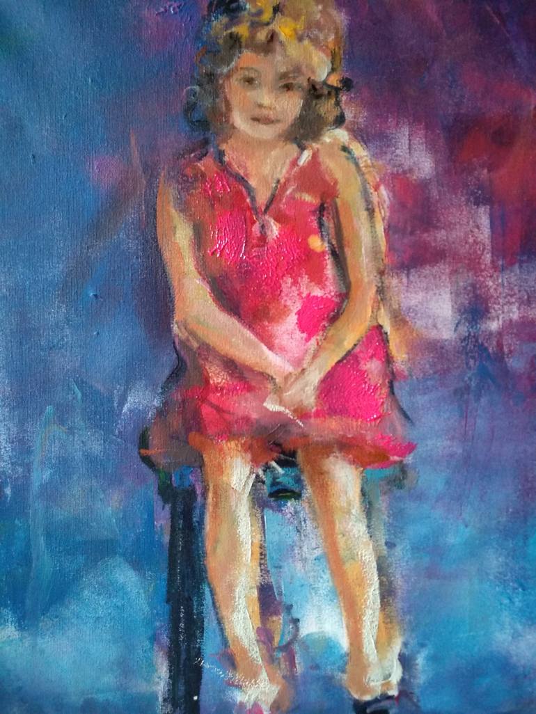 Original Figurative Portrait Painting by marina del pozo