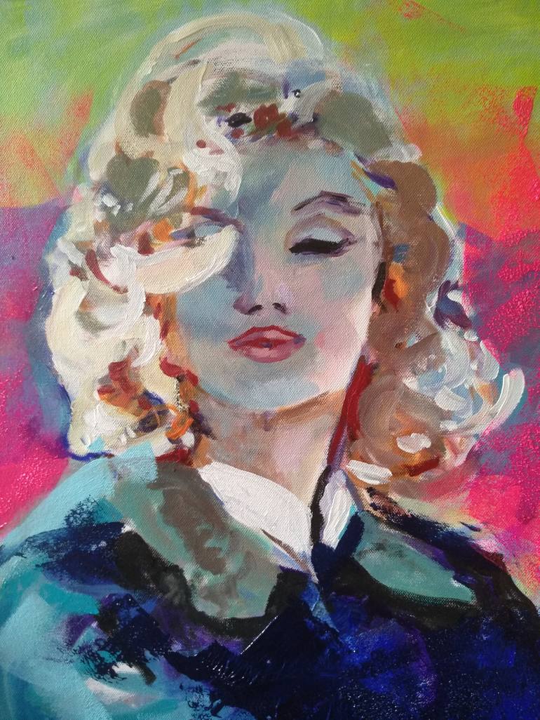 Marilyn Painting by marina del pozo | Saatchi Art