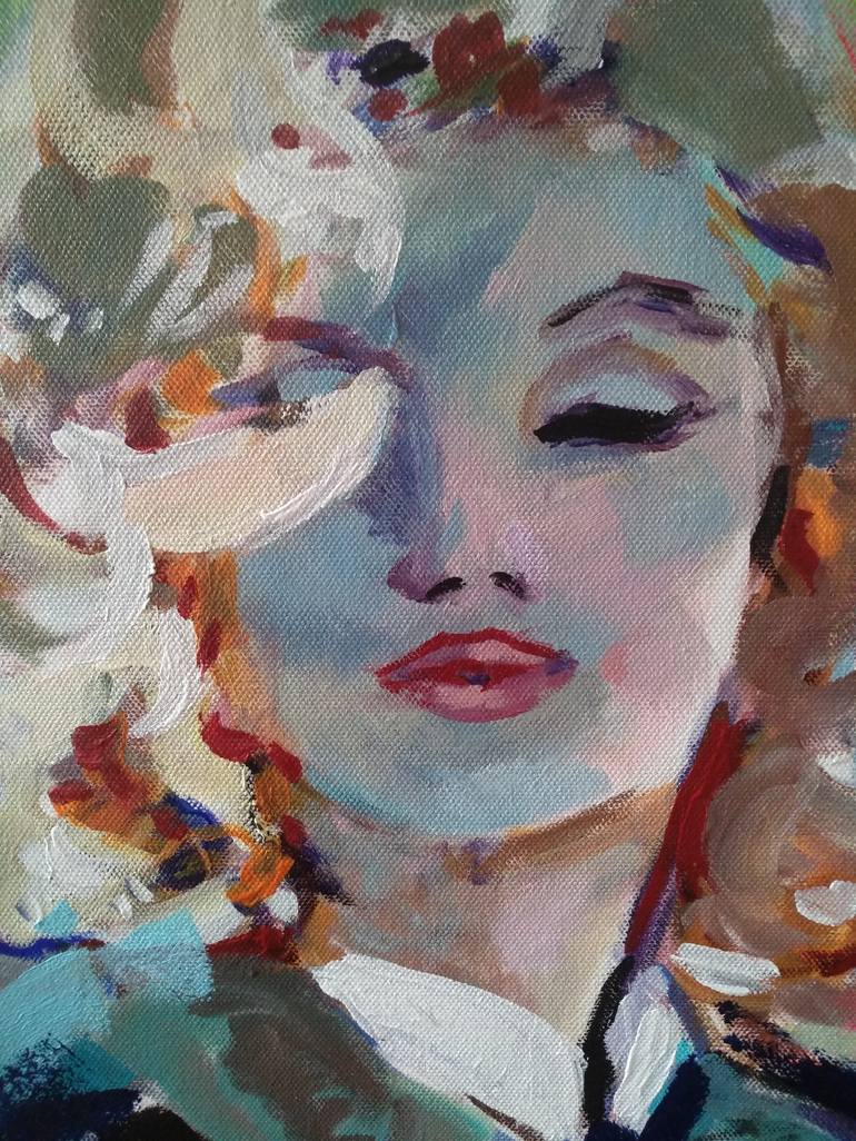 Original Figurative Portrait Painting by marina del pozo