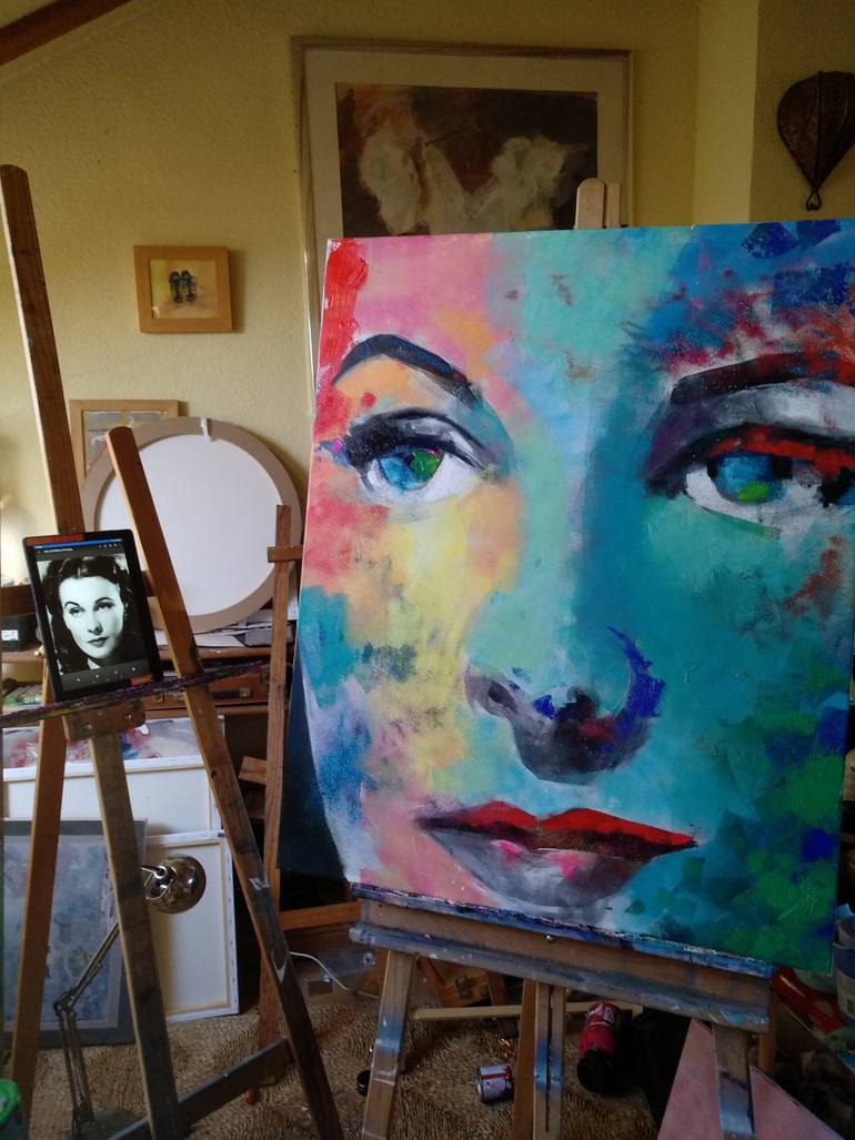 Original Portraiture People Painting by Marina Del Pozo