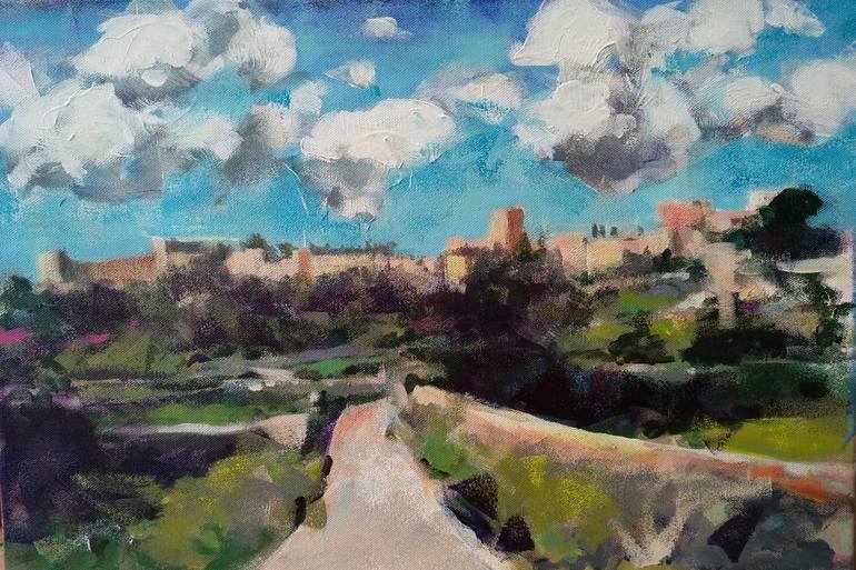 Original Figurative Landscape Painting by marina del pozo