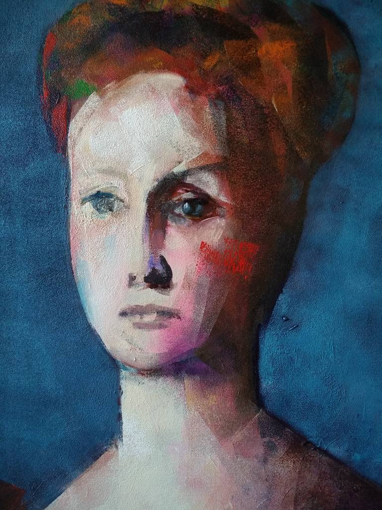 Original Figurative Portrait Painting by marina del pozo