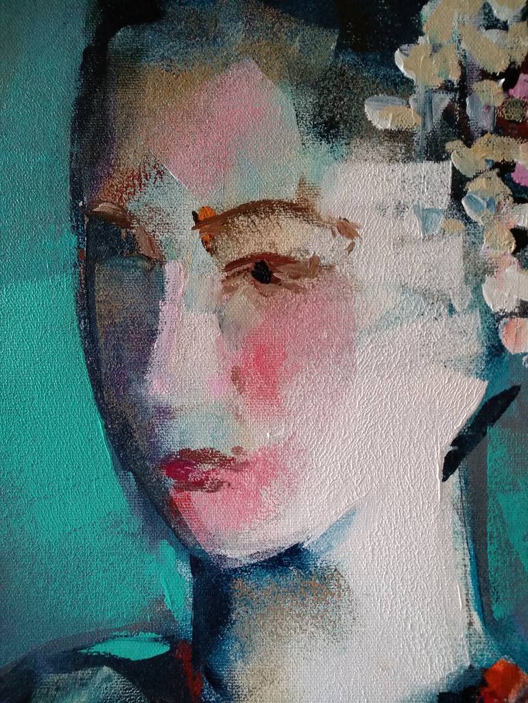 Original Figurative Portrait Painting by marina del pozo