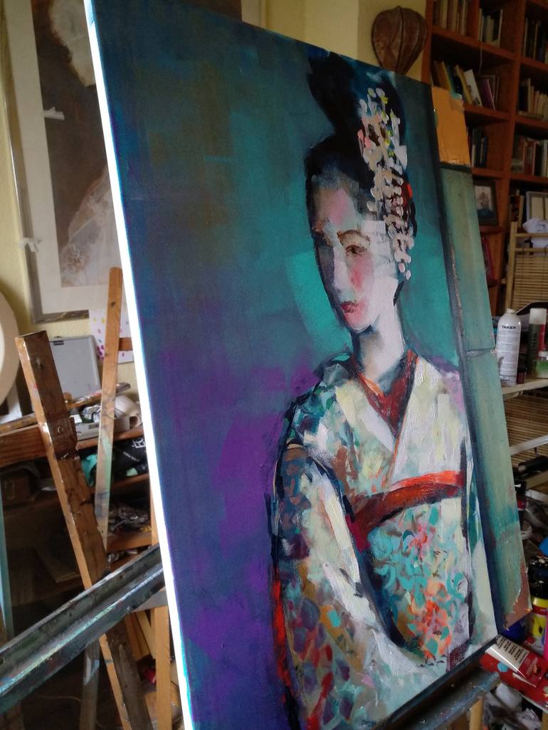 Original Figurative Portrait Painting by marina del pozo