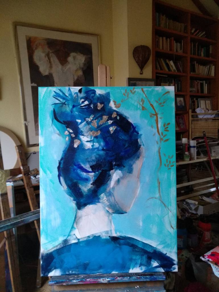 Original Figurative Portrait Painting by marina del pozo