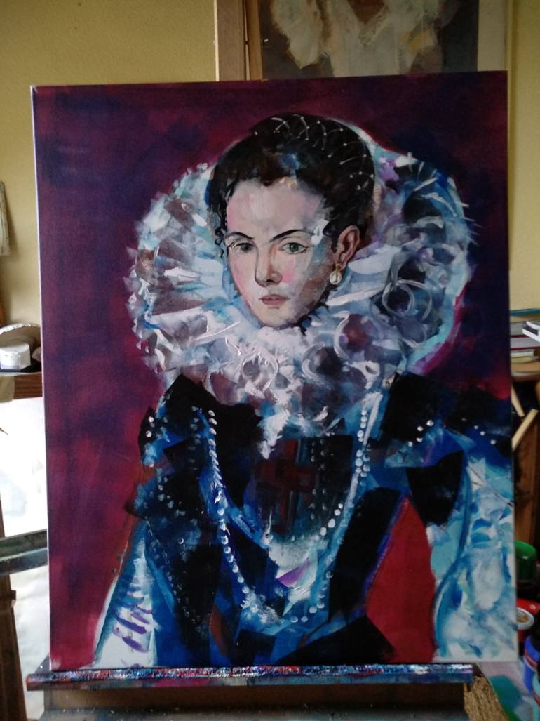 Original Figurative People Painting by Marina Del Pozo