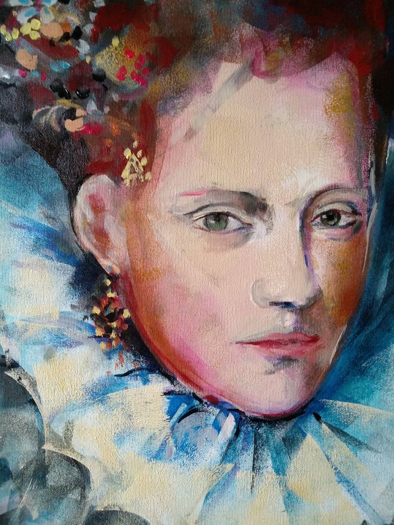 Original Figurative Portrait Painting by marina del pozo