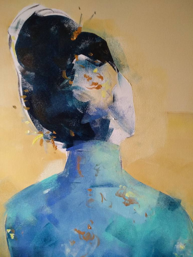 Original Portrait Painting by marina del pozo