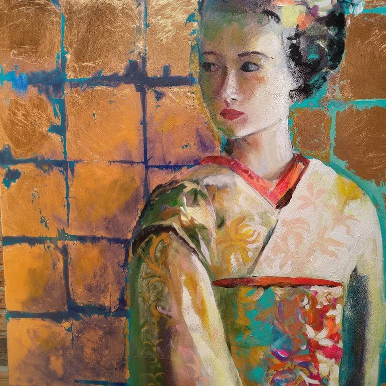 Original Figurative Portrait Painting by marina del pozo