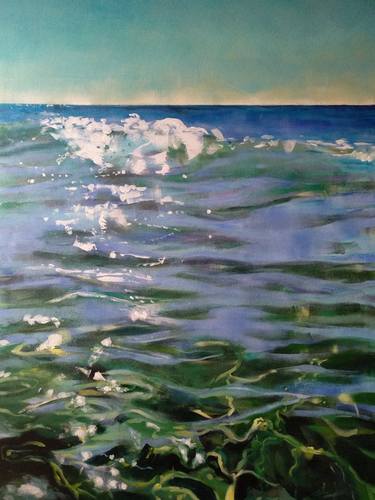 Print of Impressionism Seascape Paintings by marina del pozo