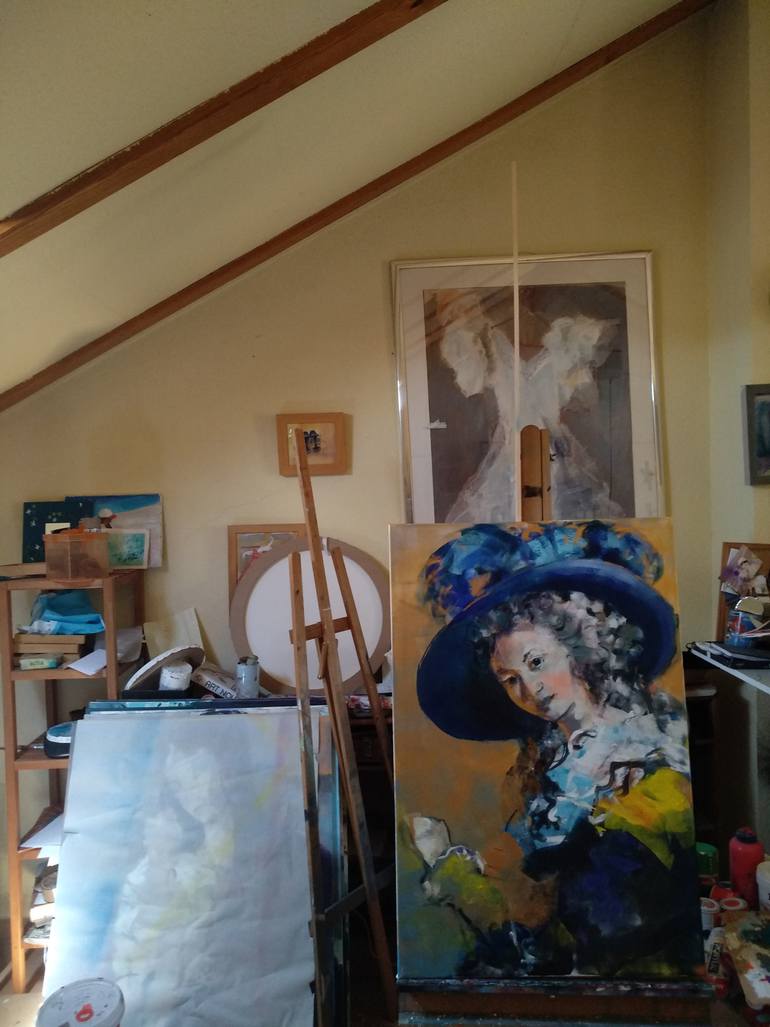 Original Figurative People Painting by Marina Del Pozo