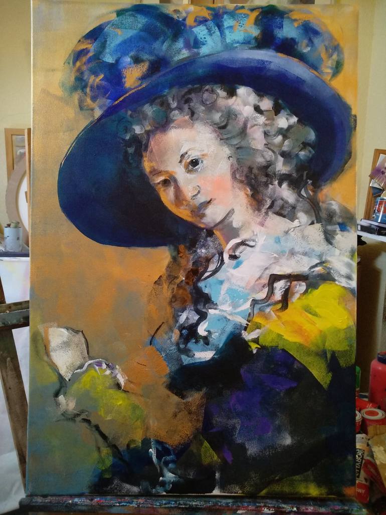 Original Figurative People Painting by Marina Del Pozo