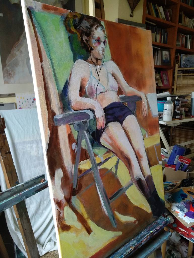 Original Figurative Portrait Painting by marina del pozo