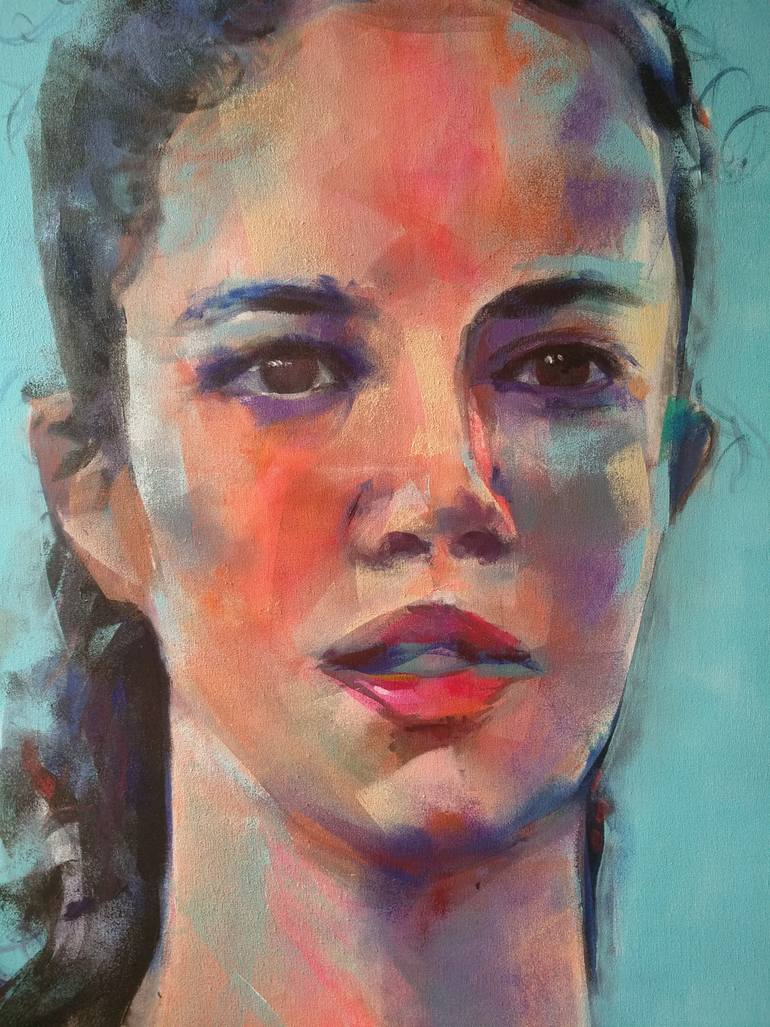 Original Portraiture People Painting by Marina Del Pozo