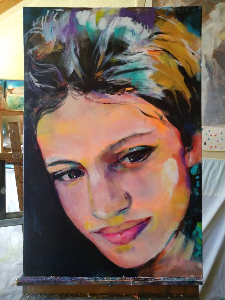 Original Figurative People Painting by Marina Del Pozo