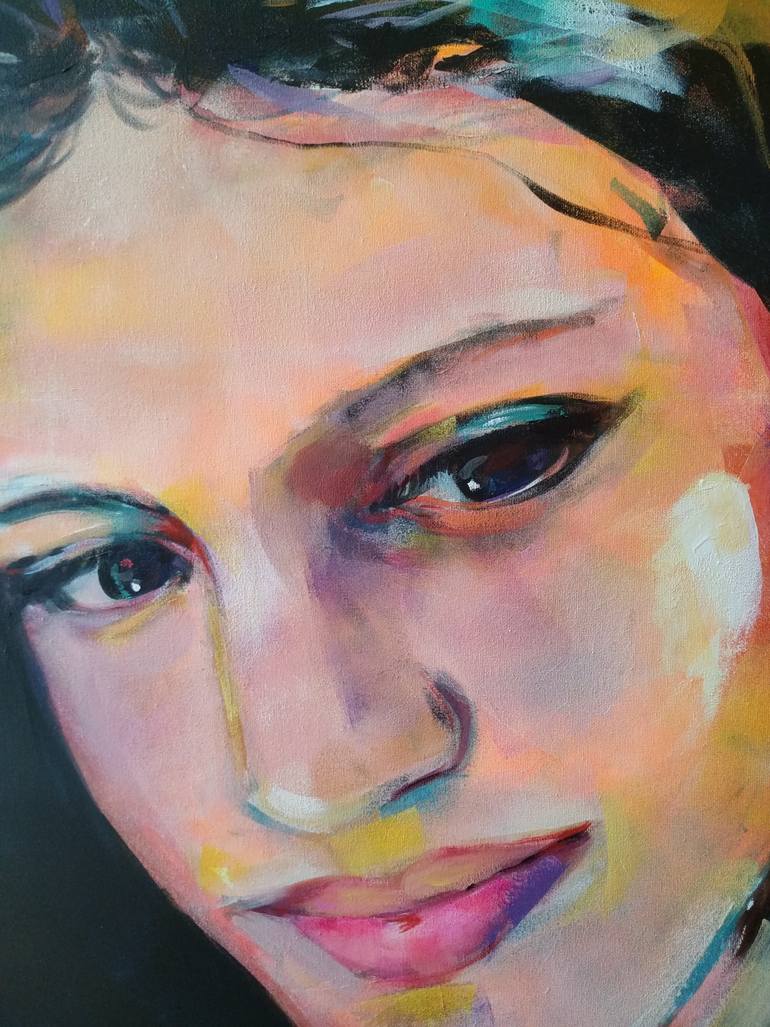 Original Figurative People Painting by Marina Del Pozo