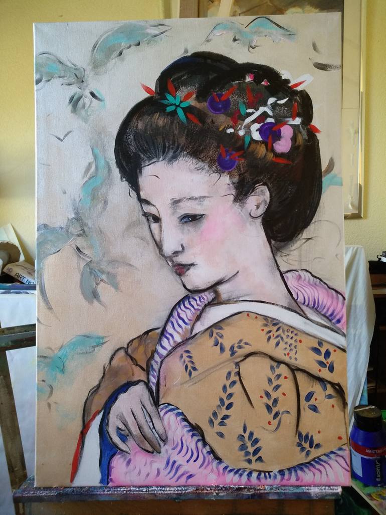 Original Figurative People Painting by Marina Del Pozo