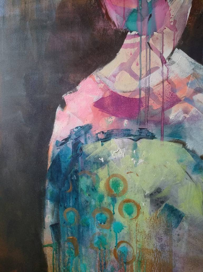 Original Abstract People Painting by Marina Del Pozo