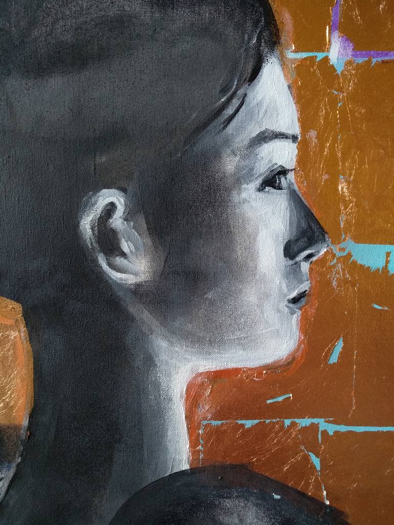 Original Figurative Portrait Painting by marina del pozo