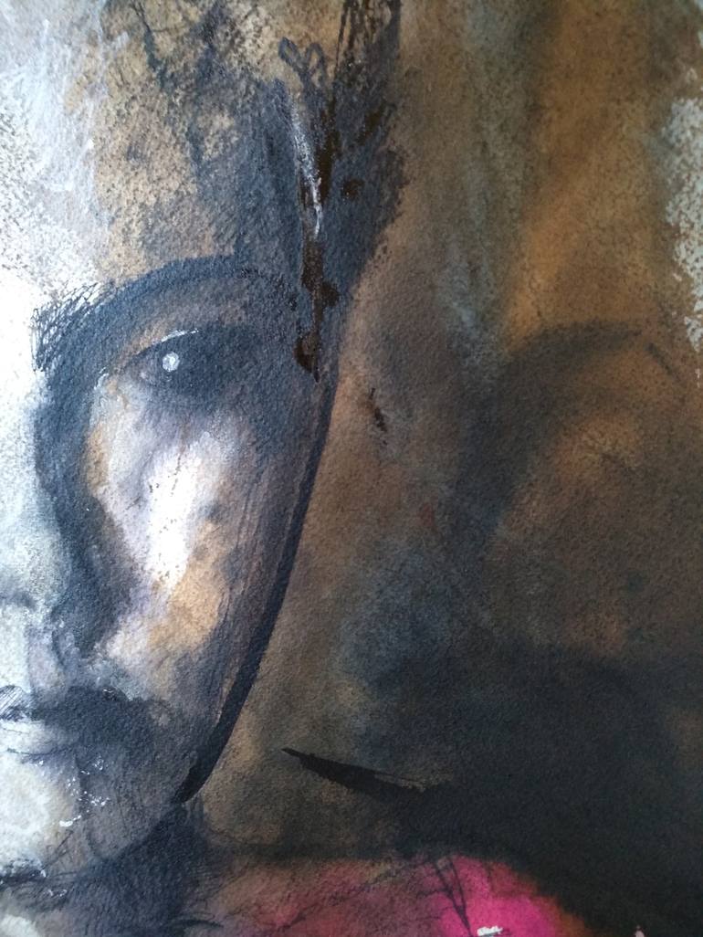 Original Figurative Portrait Drawing by marina del pozo