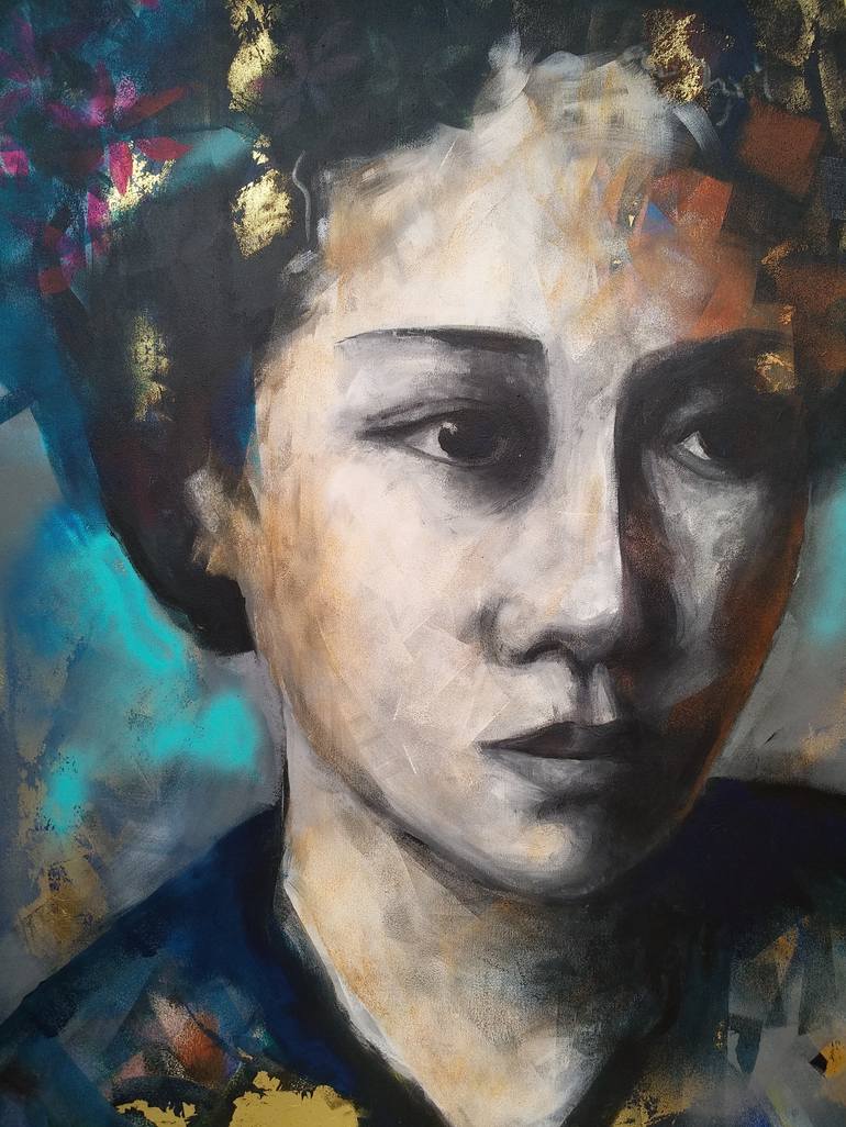 Original Figurative Portrait Painting by marina del pozo