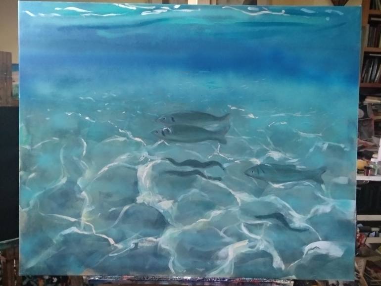 Original Figurative Seascape Painting by Marina Del Pozo