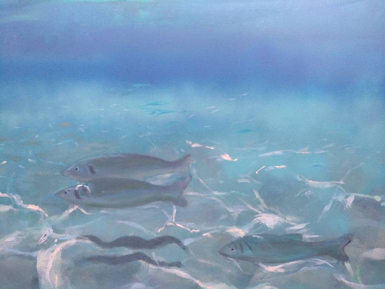 Original Figurative Seascape Painting by Marina Del Pozo