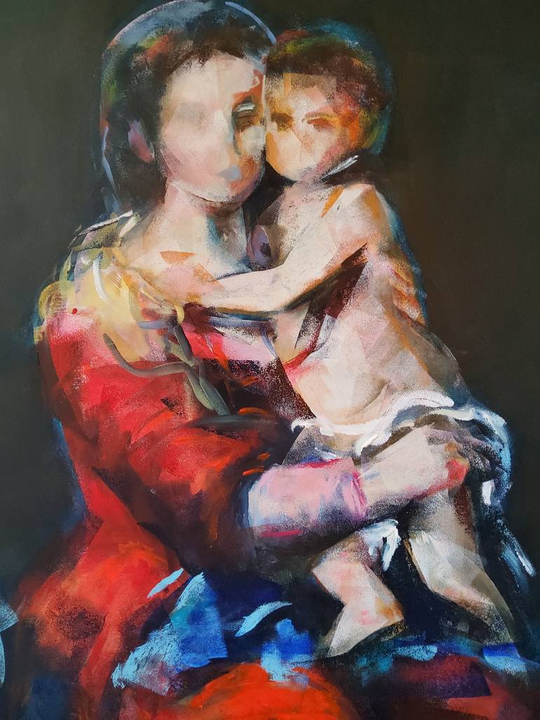 Original Figurative Portrait Painting by marina del pozo