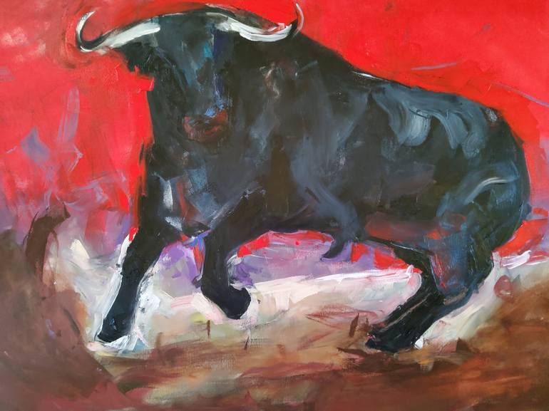 Original Expressionism Animal Painting by marina del pozo
