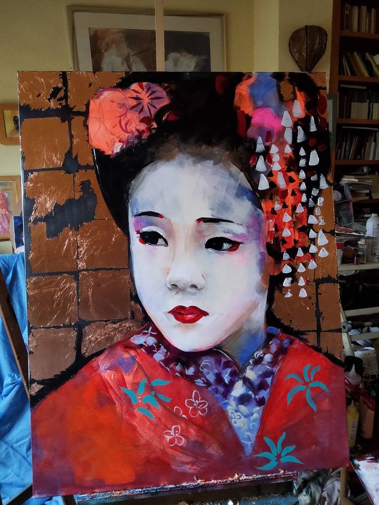 Original Figurative People Painting by Marina Del Pozo
