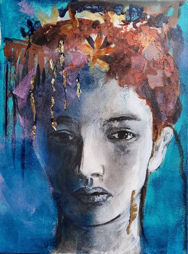 Original Figurative Women Paintings by marina del pozo