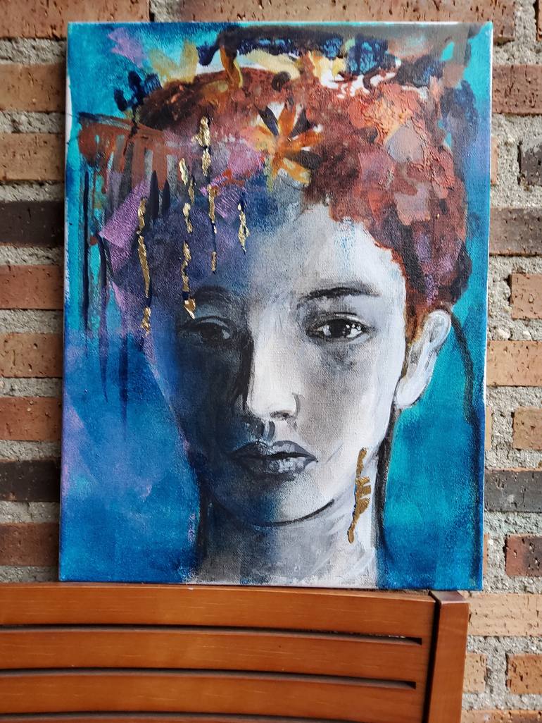 Original Figurative Women Painting by marina del pozo