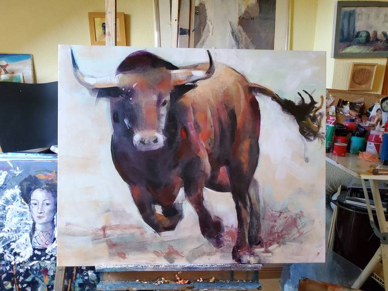 Original Animal Painting by marina del pozo