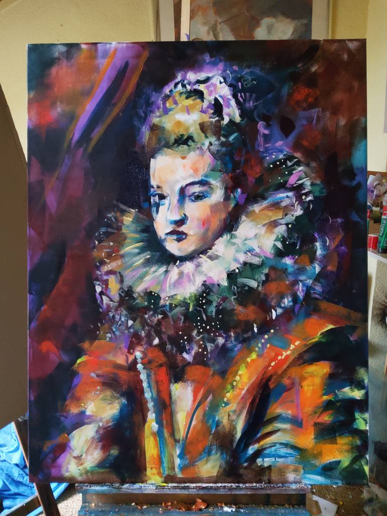 Original Figurative Women Painting by Marina Del Pozo