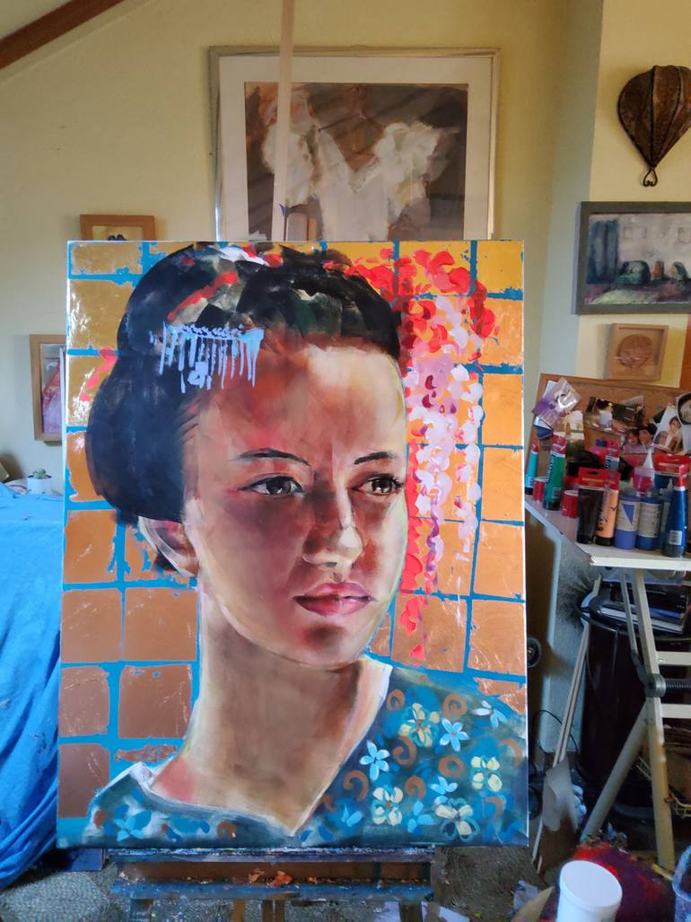 Original Figurative Women Painting by Marina Del Pozo