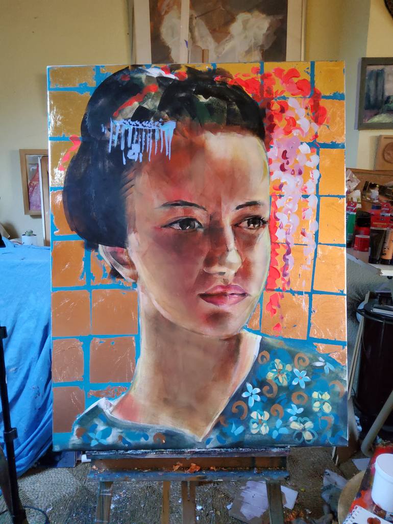 Original Figurative Women Painting by Marina Del Pozo